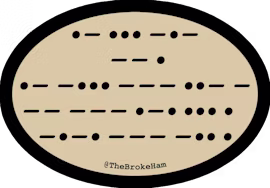 Ask me about Morse code sticker